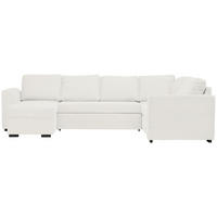 WOHNLANDSCHAFT in Cord, Velours Weiss  - Weiss/Schwarz, Design, Kunststoff/Textil (160/311/205cm) - Xora