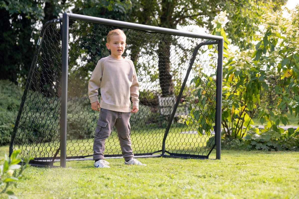 FUSSBALLTOR  - Schwarz, Konventionell, Kunststoff/Metall (180/120/80cm) - EXIT Toys