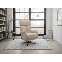 RELAXSESSEL TV TRIPLE SEVEN XTRA LARGE M2 Mikrofaser Kopfteilverstellung, Fußteilverstellung, Rücken echt    - Beige/Schwarz, Basics, Textil/Metall (86/113/86cm) - Sit & More