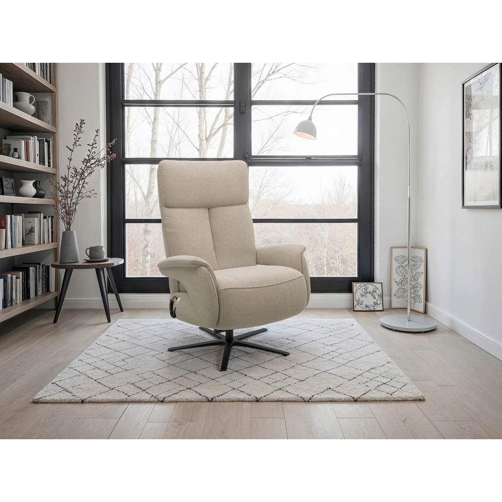 Sit & More RELAXAČNÉ KRESLO, textil, béžová