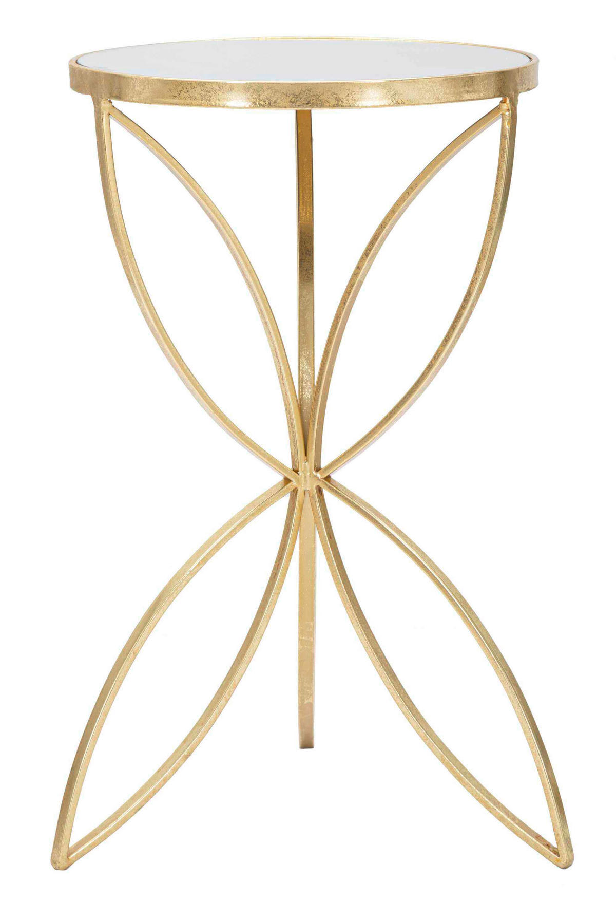 COUCHTISCH - Goldfarben/Weiß, Basics, Glas/Metall (60/35/35cm)