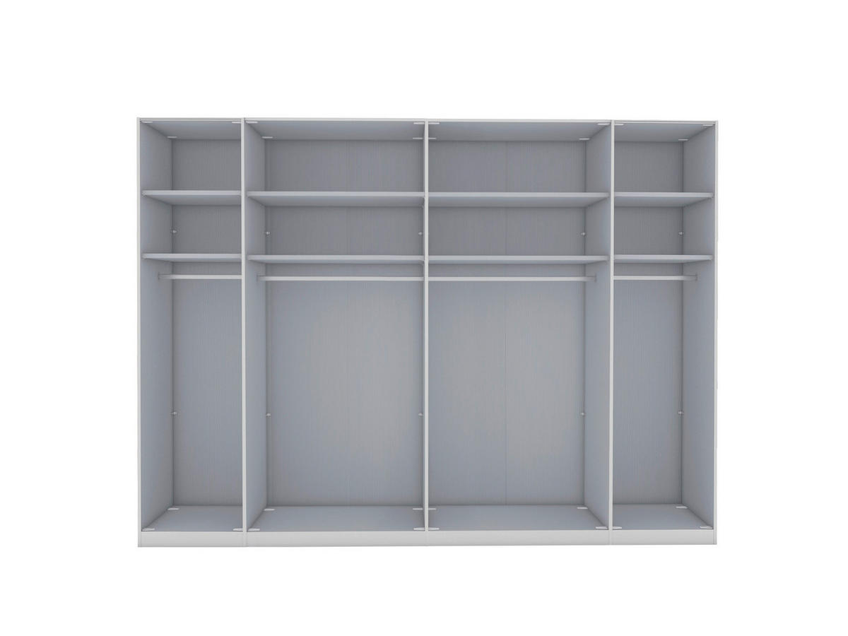 FALTTÜRENSCHRANK in Weiss, Eiche Bianco  - Schieferfarben/Weiss, Konventionell, Glas/Holzwerkstoff (300/216/58cm) - Dieter Knoll