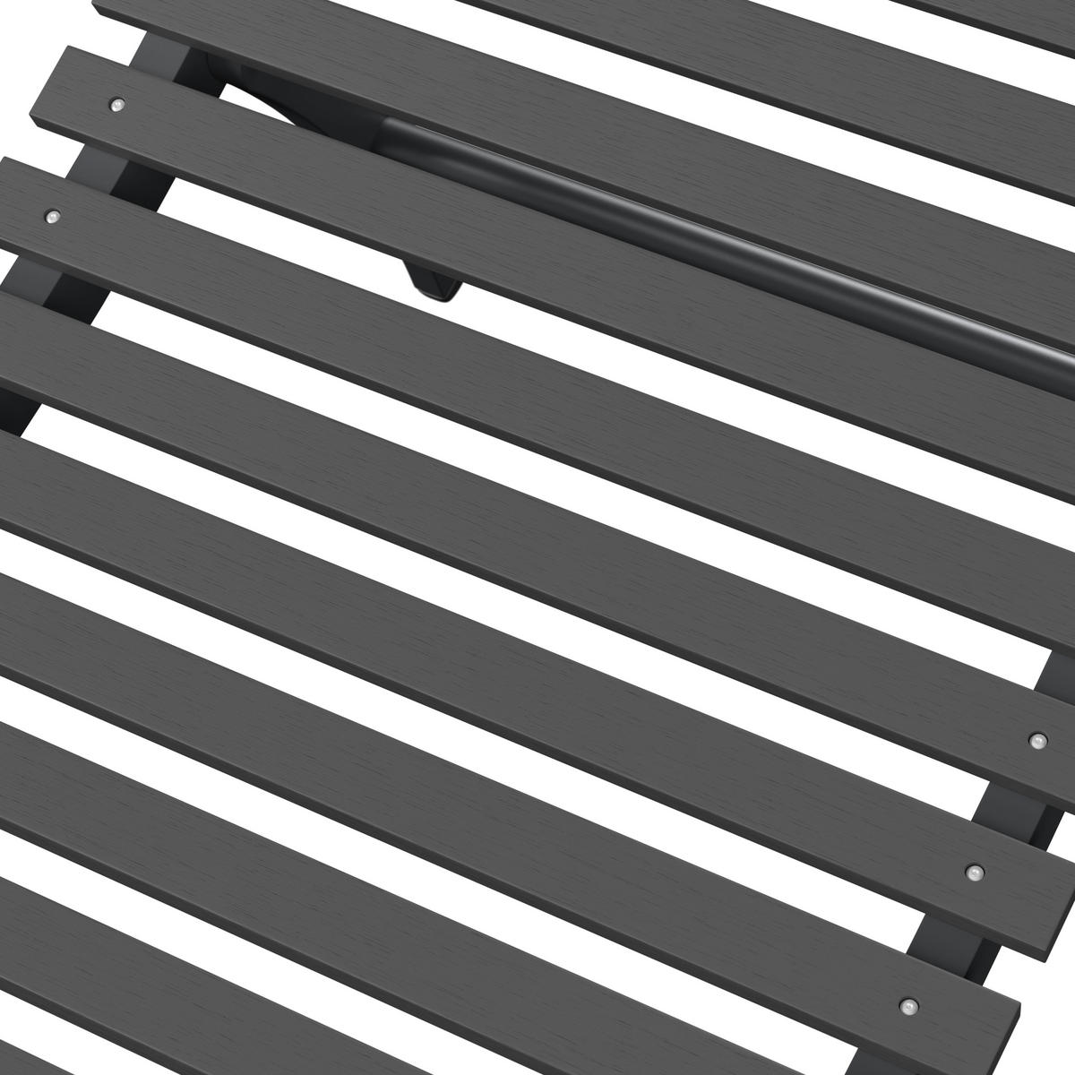 BAŠTENSKA LEŽALJKA  siva, tamnosiva   - tamnosiva/siva, Moderno, metal/tekstil (180/54/70cm) - Bessagi Garden