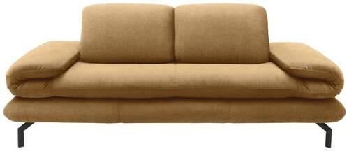 2-SITZER-SOFA Webstoff Messingfarben  - Silberfarben/Messingfarben, Design, Textil/Metall (204/83/98cm) - LOOKS by W.Joop