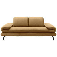 ZWEISITZER-SOFA mit Funktionen Webstoff Messingfarben  - Messingfarben/Schwarz, Design, Textil/Metall (204 (264)/83 (110)/98cm) - LOOKS by W.Joop