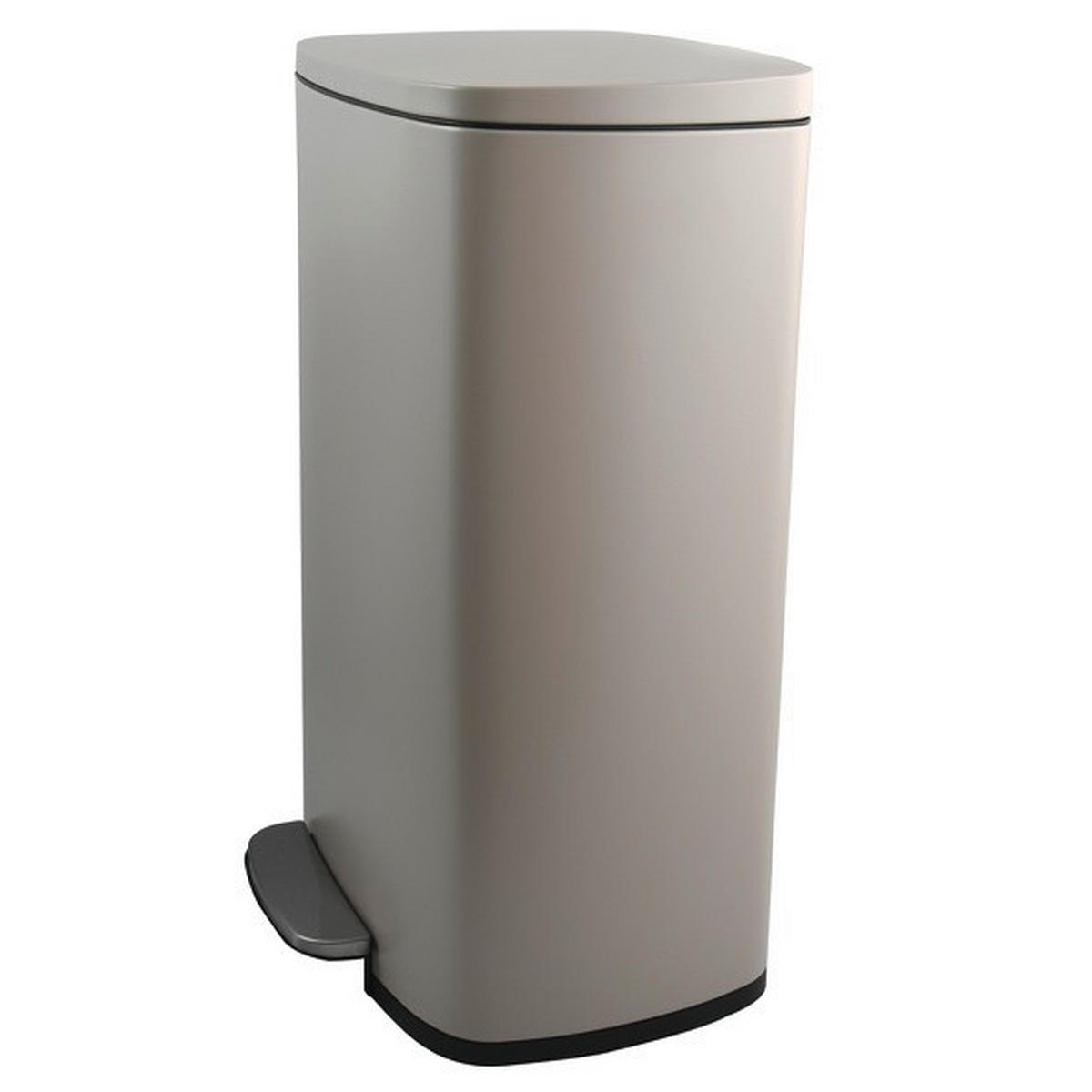 TRETEIMER 50 L  - Taupe/Schwarz, Basics, Kunststoff/Metall (42,7/29,7/64,3cm) - Spirella
