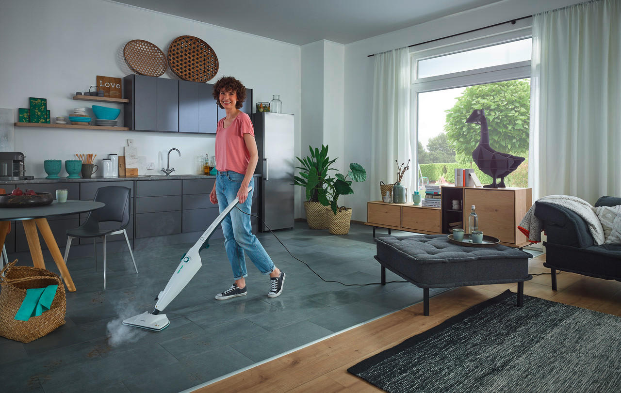 DAMPFREINIGER  CLEAN TENSO POWER  - Weiß, Basics, Kunststoff (120/33/24cm) - Leifheit