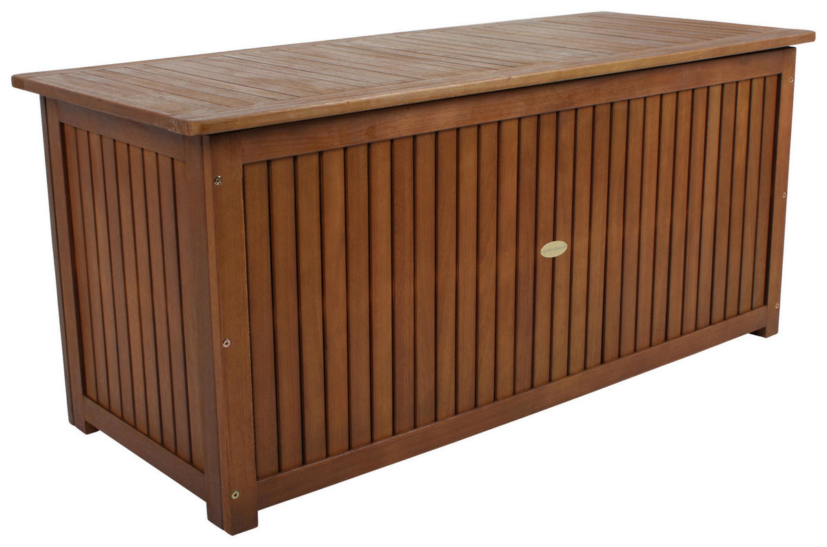 KISSENBOX 125/58/55 cm  - Braun, MODERN, Holz/Kunststoff (125/58/55cm) - Gardenson