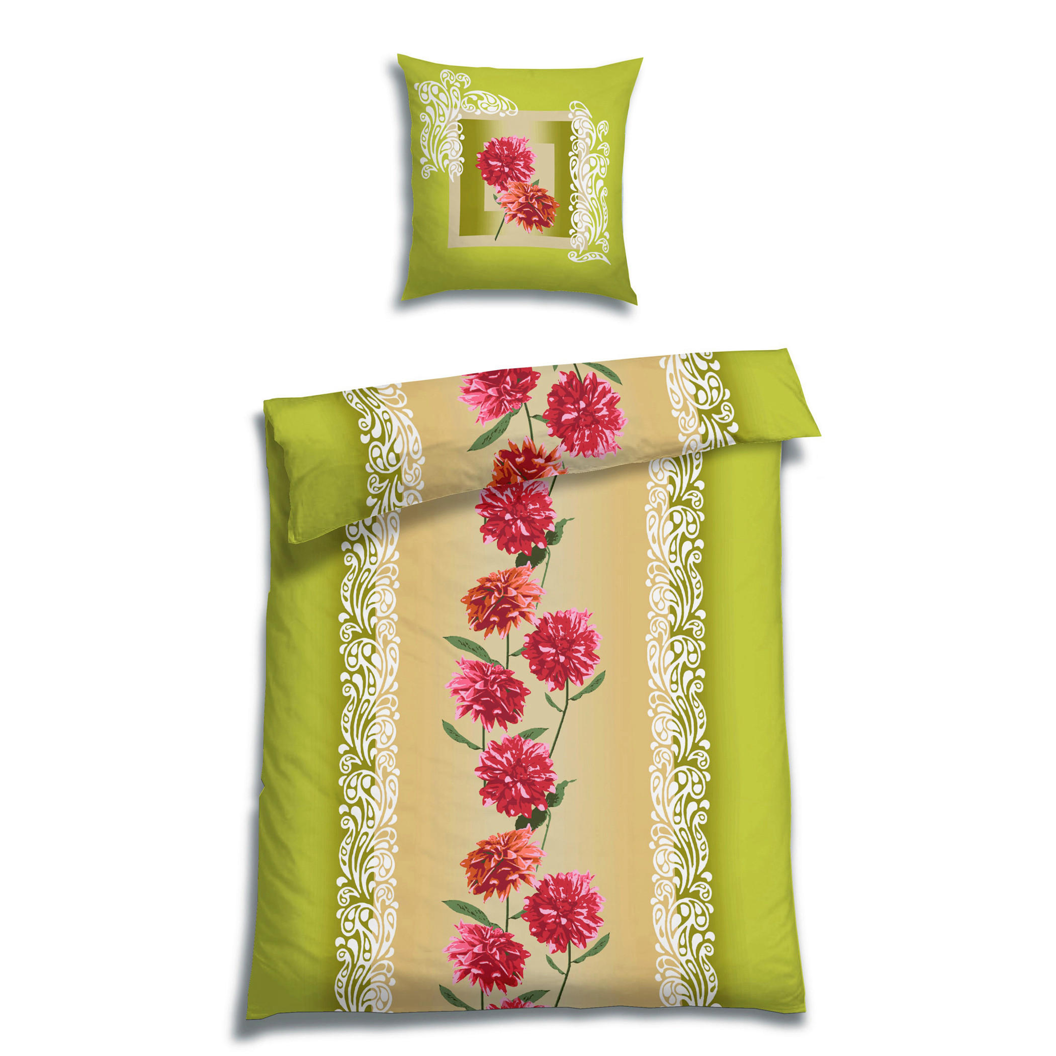 BETTWÄSCHE Flanell 155/220 cm  - Grün, Design, Textil (155/220cm) - Florella