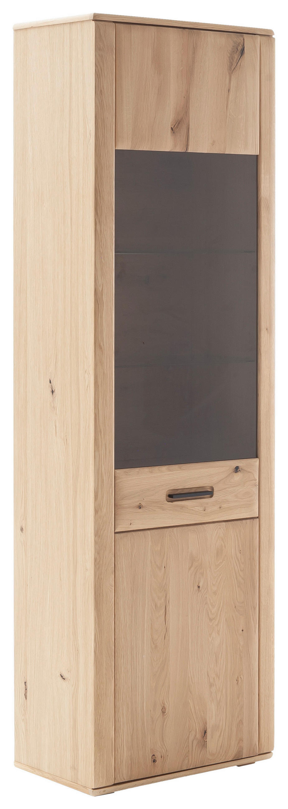 VITRINE Eichefarben 64/208/37 cm - Eichefarben/Anthrazit, Konventionell, Glas/Holz (64/208/37cm) - Cantus
