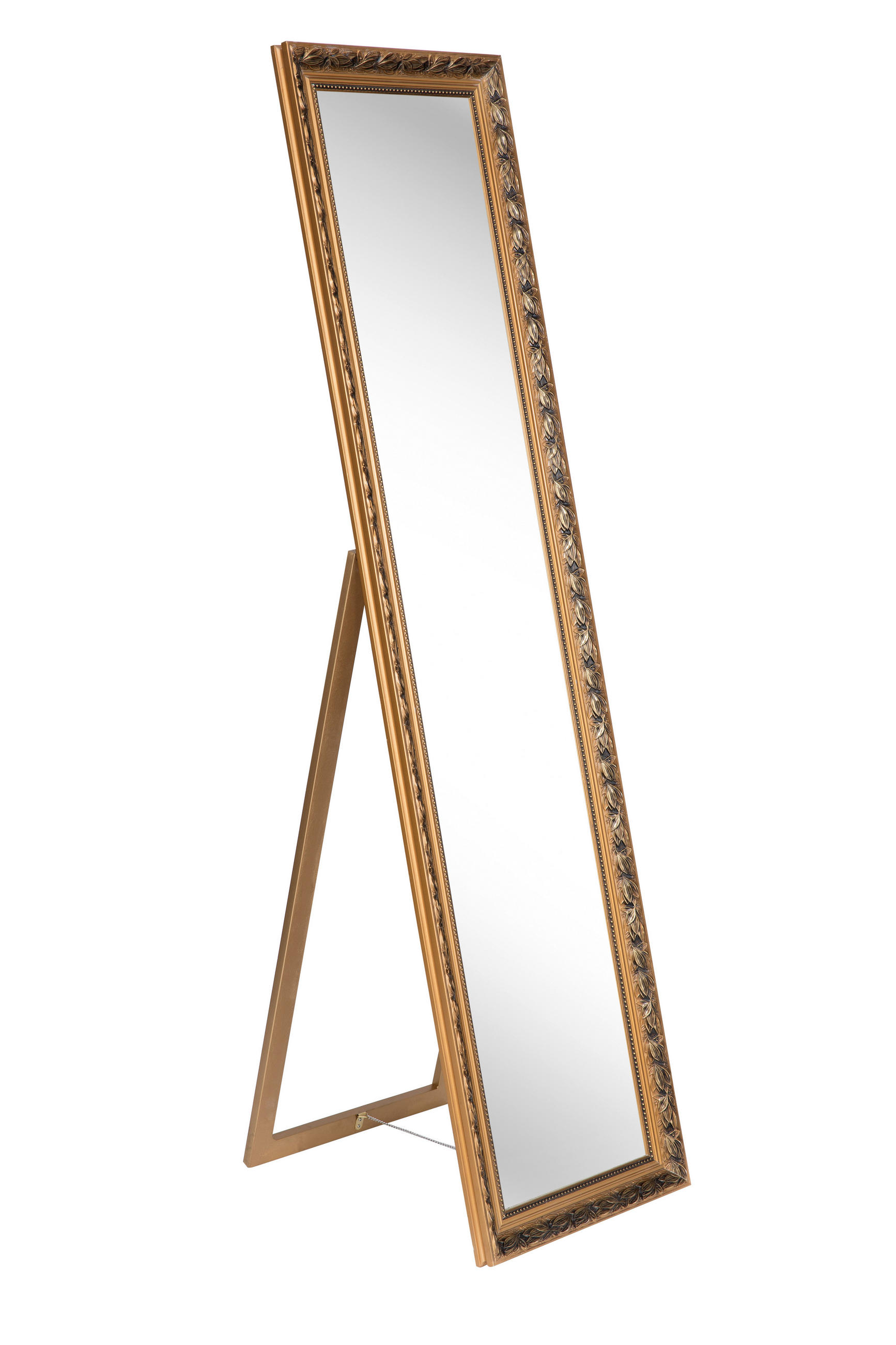 STOJEČE OGLEDALO, 40/160/5 cm steklo  - zlate barve, Trendi, steklo/les (40/160/5cm) - Carryhome