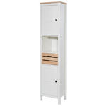 HOCHSCHRANK 44/195/33 cm  - Schwarz/Eiche San Remo, ROMANTIK / LANDHAUS, Holzwerkstoff/Kunststoff (44/195/33cm) - Xora