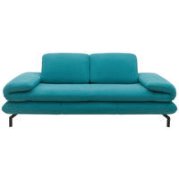 2-SITZER-SOFA Webstoff Türkis  - Türkis/Schwarz, Design, Textil/Metall (204 (264)/83 (110)/98cm) - LOOKS by W.Joop