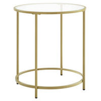 BEISTELLTISCH in Metall, Glas 50/50/55 cm  - Goldfarben, Trend, Glas/Metall (50/50/55cm) - Boxxx