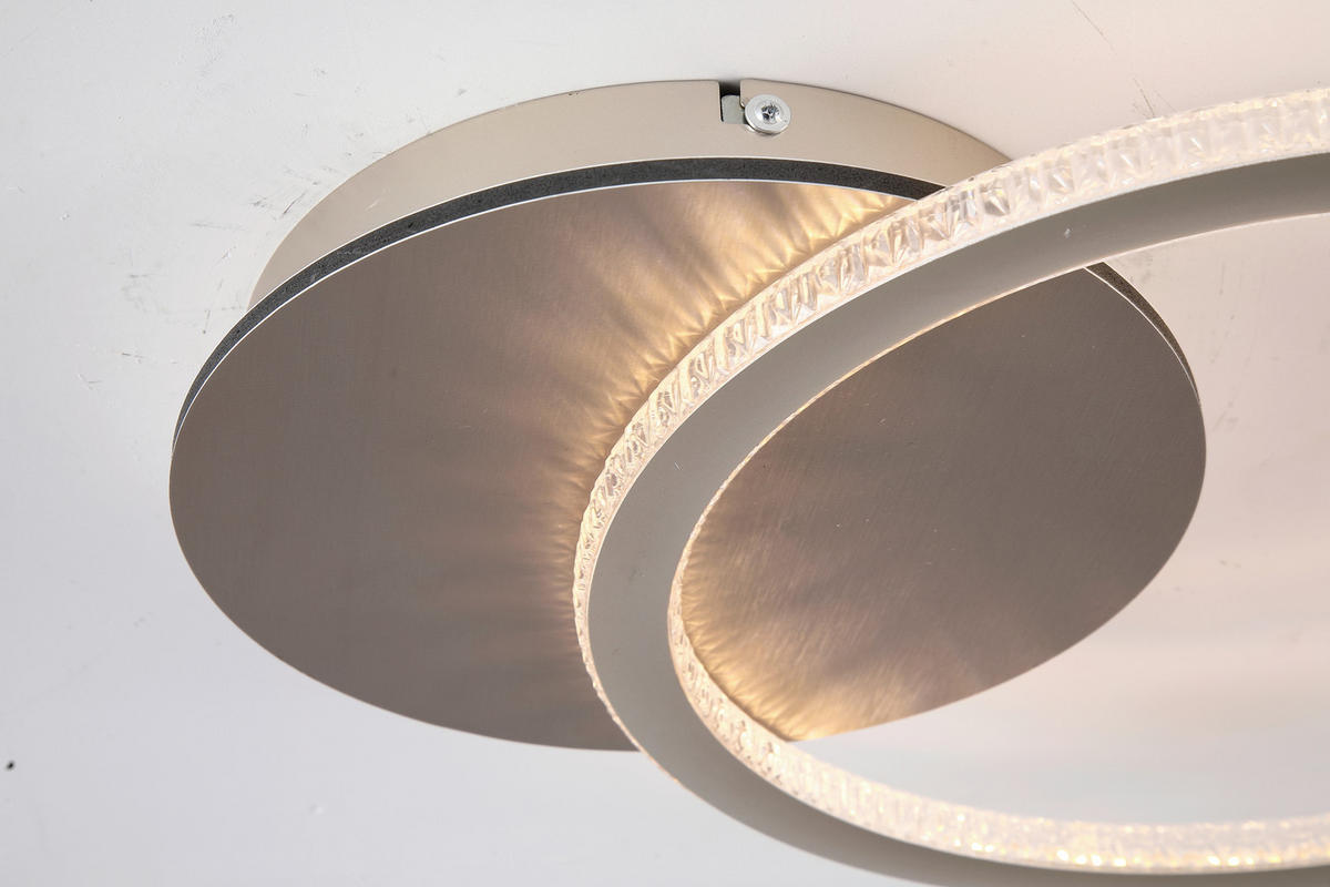DECKENLEUCHTE Specs 45/35/6 cm  - Champagner/Weiß, Design, Kunststoff/Metall (45/35/6cm)