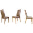 STUHL Lederlook Eiche massiv Eichefarben, Grau - Eichefarben/Grau, Natur, Holz/Textil (47/104/60cm) - Celina Home