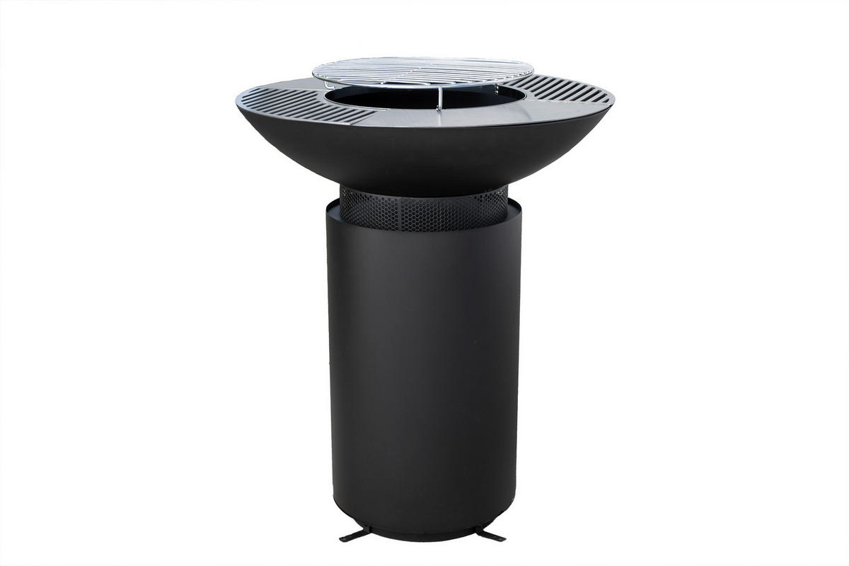 GRILLSCHALE - Schwarz, KONVENTIONELL, Metall (75/94/75cm) - Ambia Garden