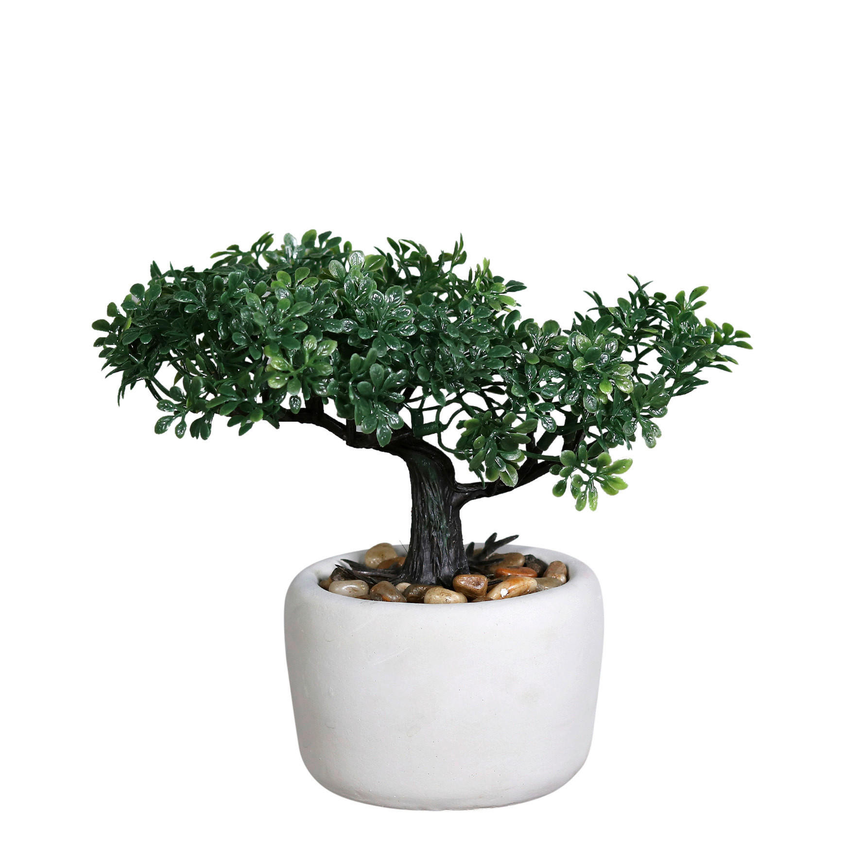 KUNSTPFLANZE 15 cm  - Braun/Weiß, Basics, Keramik/Kunststoff (15cm)