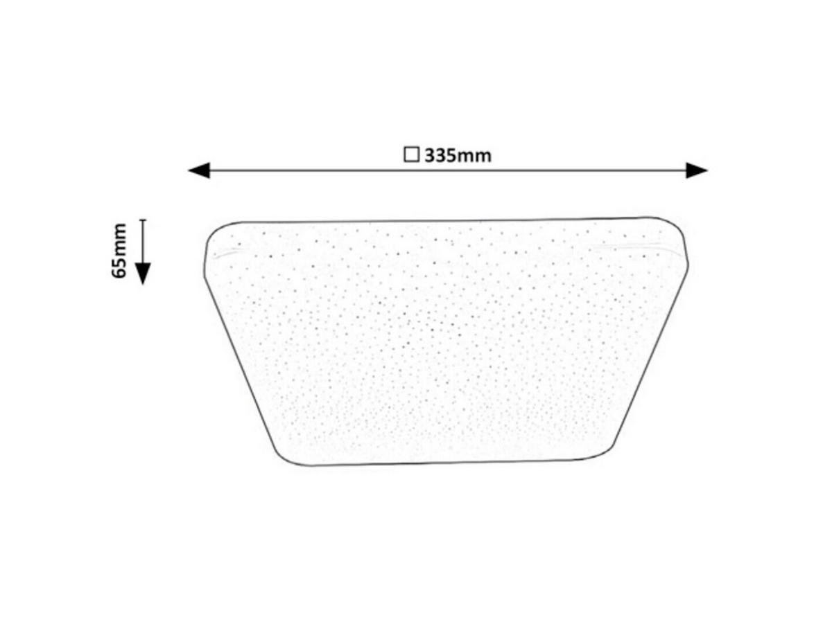 STROPNÍ LED SVÍTIDLO, 33,5/33,5/6,5 cm - Basics (33,5/33,5/6,5cm)