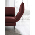 RÉCAMIERE in Echtleder Rot  - Chromfarben/Rot, Design, Leder/Metall (209/85-109/95-16cm) - Dieter Knoll