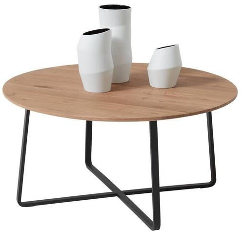 COUCHTISCH in Holz 70/70/35 cm - Eichefarben/Anthrazit, Natur, Holz/Metall (70/70/35cm) - Schöner Wohnen