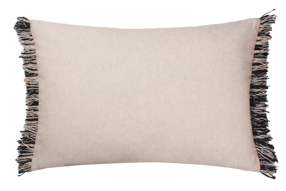 KISSENHÜLLE T-Ethno Fringes 40/60 cm  - Schwarz/Naturfarben, Trend, Textil (40/60cm) - Tom Tailor