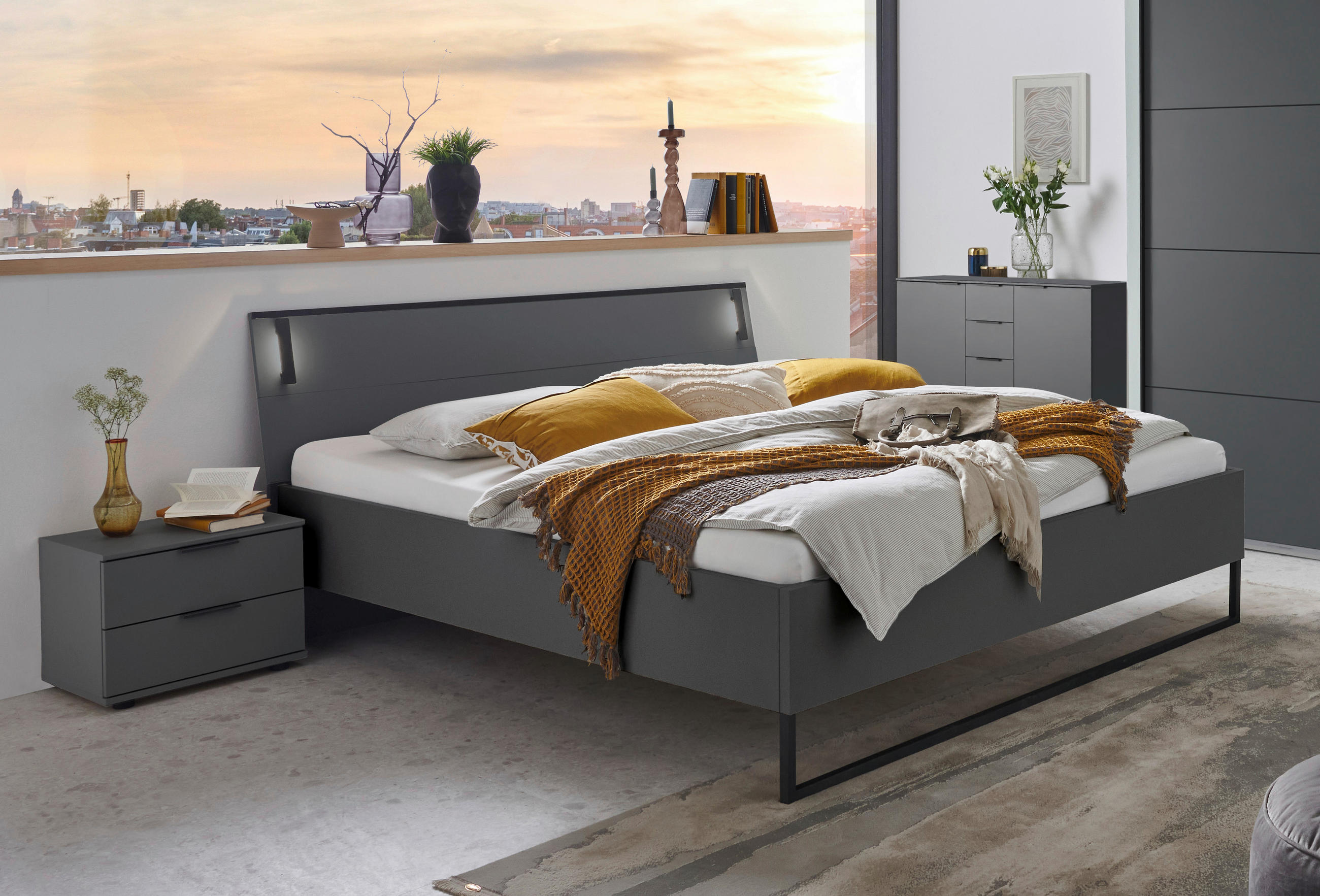 SIDEBOARD  in 130/83/41 cm  - Schwarz/Graphitfarben, Design, Holzwerkstoff/Kunststoff (130/83/41cm) - Carryhome