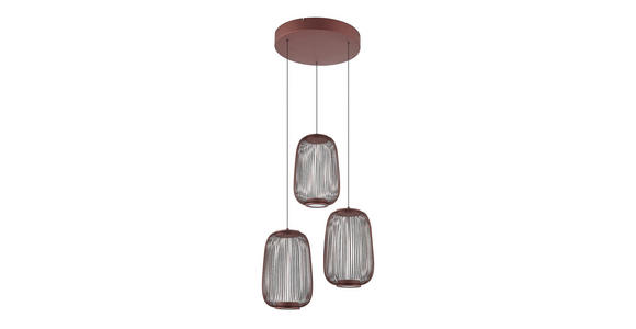 LED-HÄNGELEUCHTE Cage 40/50-150 cm  - Kupferfarben, Design, Kunststoff/Metall (40/50-150cm) - Dieter Knoll