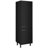 GERÄTEUMBAUSCHRANK 60/216,6/58 cm  Schwarz  - Edelstahlfarben/Schwarz, Modern, Holzwerkstoff/Metall (60/216,6/58cm) - Nobilia