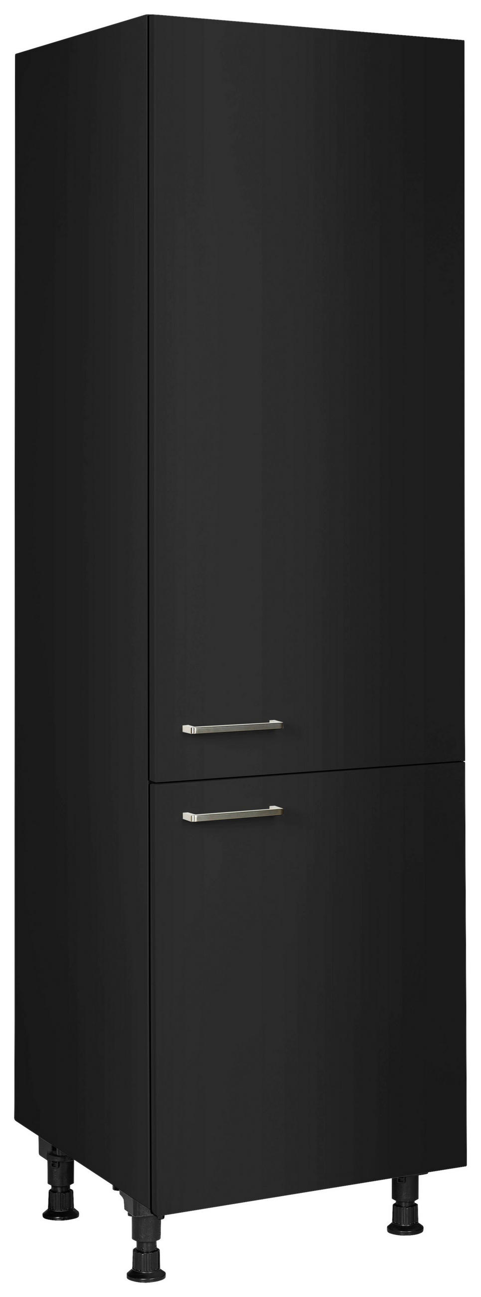 GERÄTEUMBAUSCHRANK 60/216,6/58 cm  Schwarz  - Edelstahlfarben/Schwarz, Modern, Holzwerkstoff/Metall (60/216,6/58cm) - Nobilia