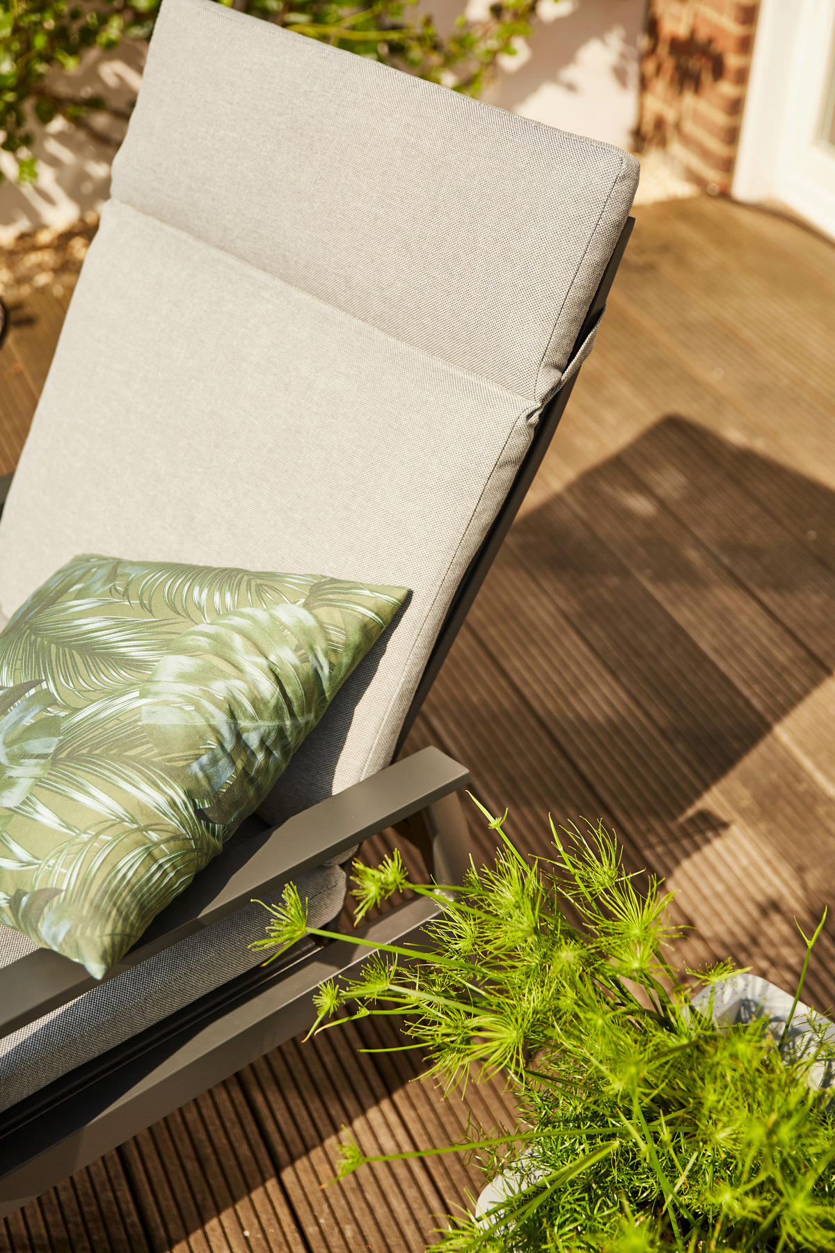 GARTENLIEGE 154/102/70 cm  - Anthrazit, Basics, Kunststoff/Textil (154/102/70cm) - Siena Garden