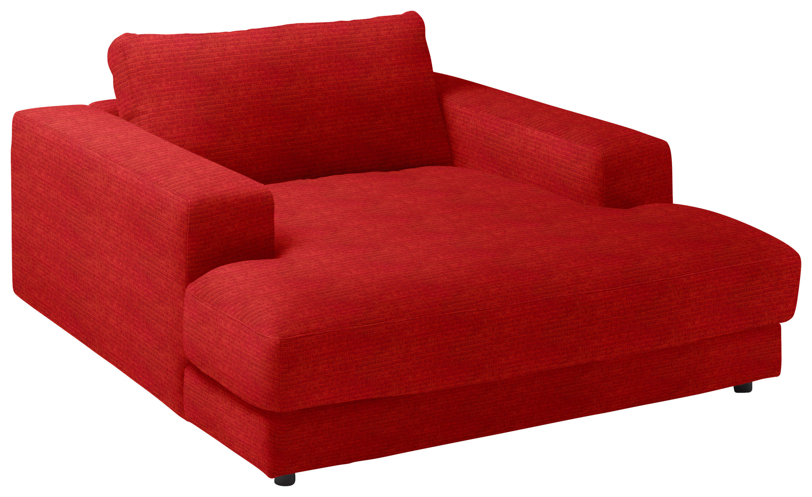 XXL-SESSEL in Chenille Orange  - Schwarz/Orange, Design, Kunststoff/Textil (150/86/170cm) - Lomoco