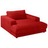 XXL-SESSEL in Chenille Orange  - Schwarz/Orange, Design, Kunststoff/Textil (150/86/170cm) - Lomoco