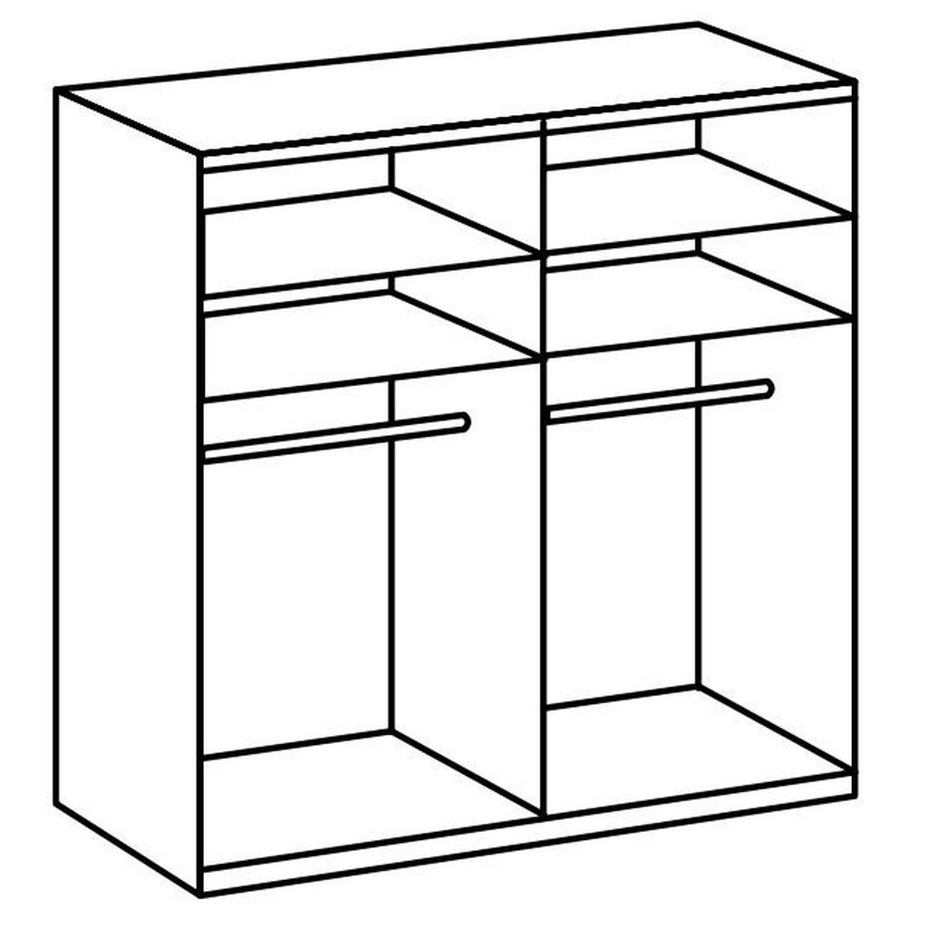 Thumbnail - Mid.you Schwebetürenschrank Wimex Level 36 A, Graphit, Eiche, Holzwerkstoff, 4 Fächer, 200x236x65 cm, DIN EN ISO 9001, M...