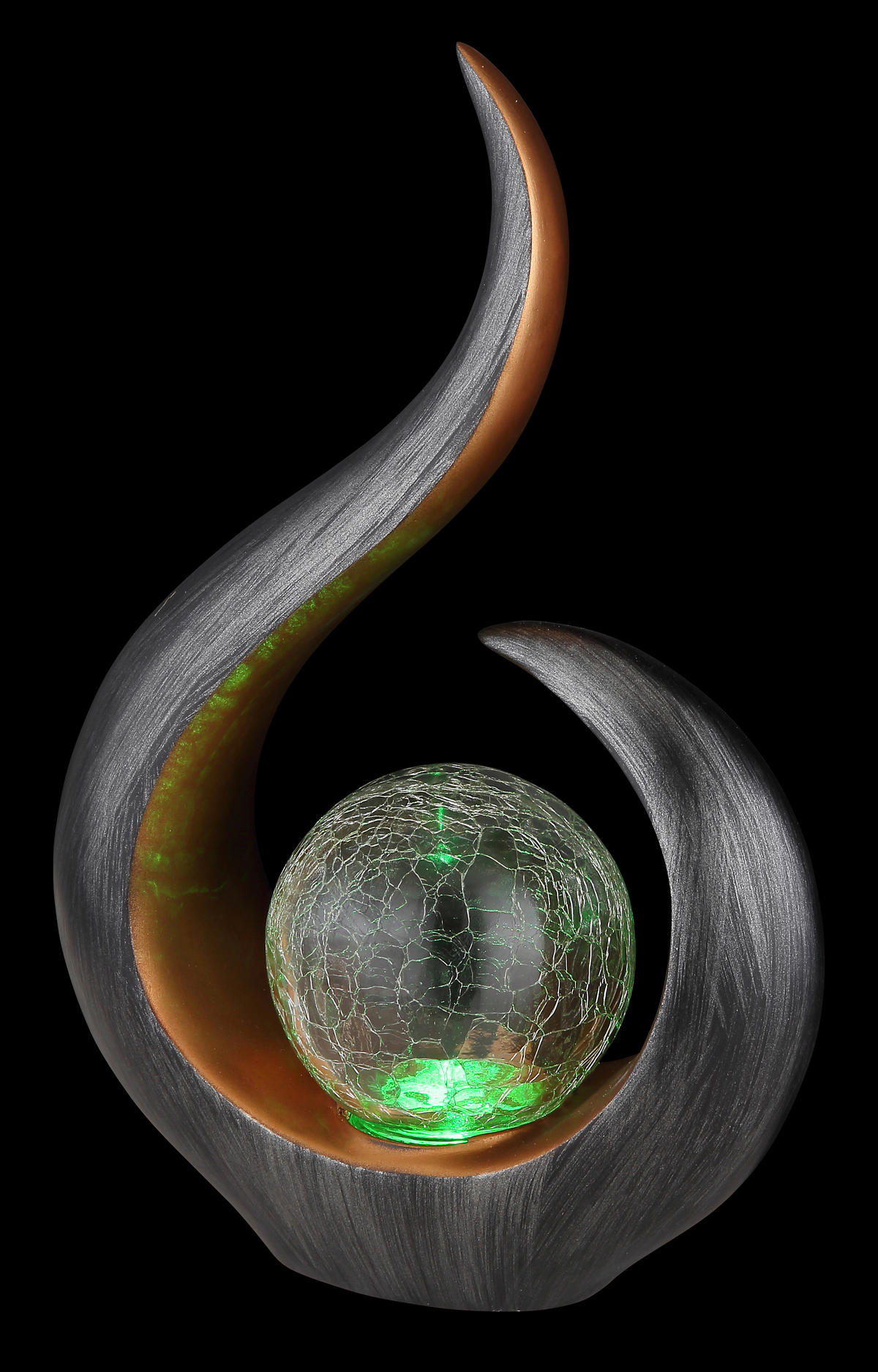 SOLARLEUCHTE 22,5/10/33,5 cm   - Klar/Goldfarben, Design, Glas/Kunststoff (22,5/10/33,5cm) - Globo