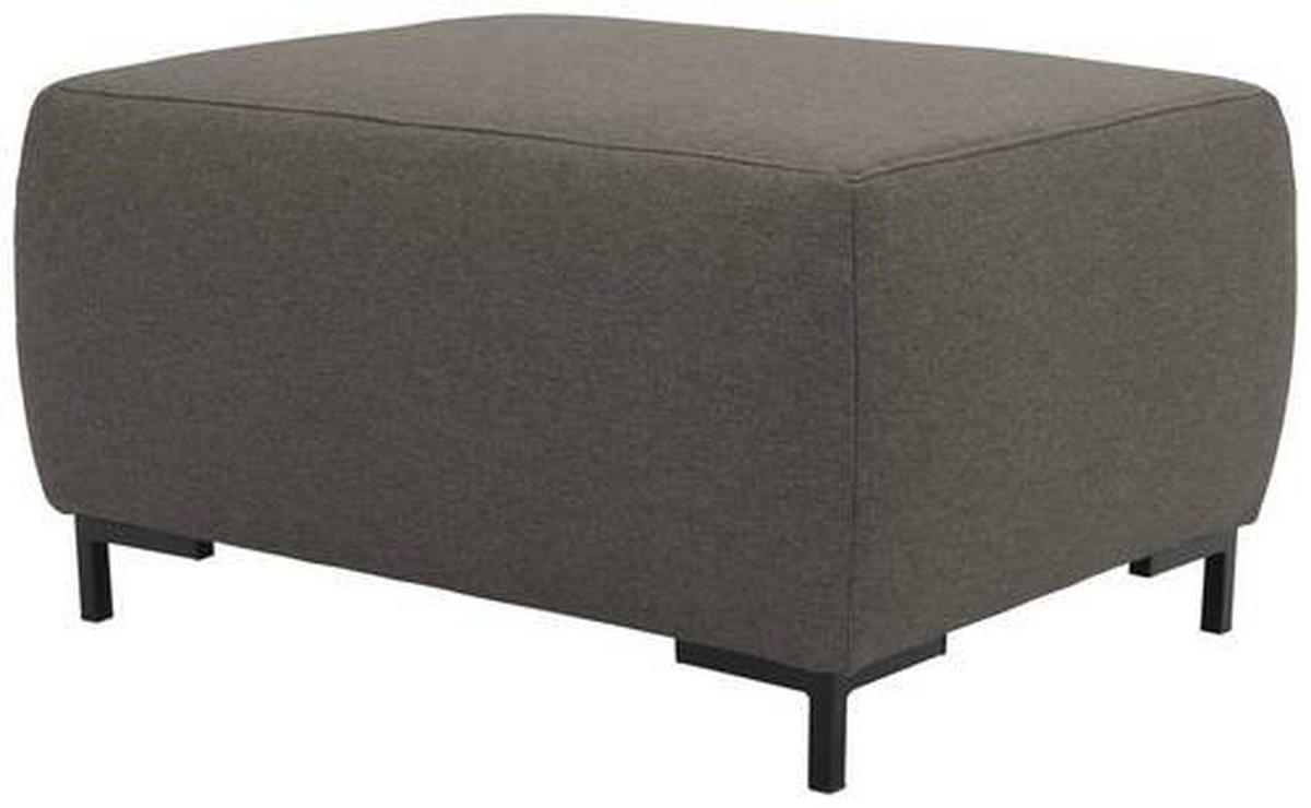 HOCKER in Textil Grau  - Schwarz/Grau, Design, Textil/Metall (88/44/68cm) - LOOKS by W.Joop