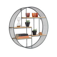 FALIPOLC 69,5/69,5/16,5 cm  - tölgyfa színű/fekete, Trend, faalapú anyag/fém (69,5/69,5/16,5cm) - Carryhome