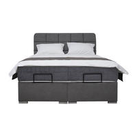 BOX KREVET 160/200 cm      - siva, Moderno, drvni materijal/tekstil (160/200cm)