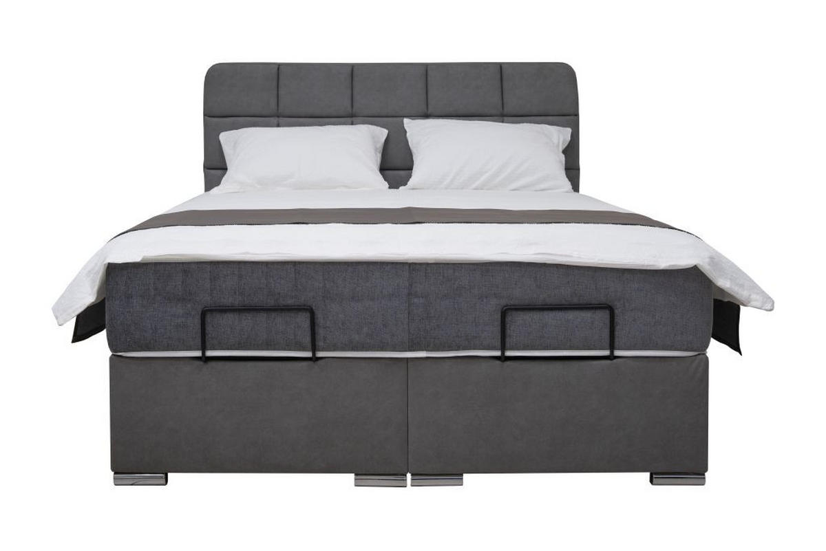 BOX KREVET 160/200 cm      - siva, Moderno, drvni materijal/tekstil (160/200cm)