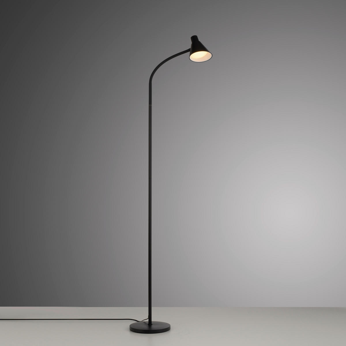 PODNA LED LAMPA - crna, Osnovno, metal/plastika (43/43/150cm)