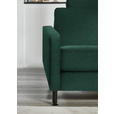 ECKSOFA Dieter Knoll in Chenille, Flachgewebe Waldgrün  316/175 cm  - Waldgrün/Schwarz, Design, Textil/Metall (316/175cm) - Dieter Knoll