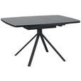 ESSTISCH in Metall, Keramik, Holzwerkstoff 90-130/90/76 cm  - Schwarz/Grau, Design, Keramik/Holzwerkstoff (90-130/90/76cm) - Novel