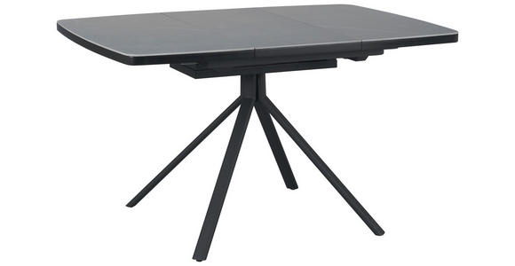 ESSTISCH in Metall, Keramik, Holzwerkstoff 90-130/90/76 cm - Schwarz/Grau, Design, Keramik/Holzwerkstoff (90-130/90/76cm) - Novel