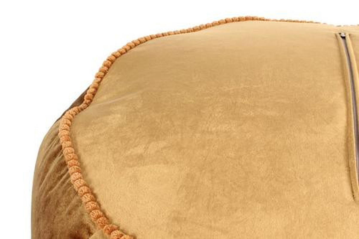 TABURETKA „PUFF“, 65/35/65 cm - hnedá, Modern, textil (65/35/65cm)