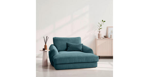XXL-SESSEL - Petrol/Schwarz, KONVENTIONELL, Kunststoff/Textil (132/81/158cm) - Carryhome
