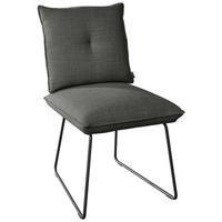STUHL - Anthrazit/Schwarz, Design, Textil/Metall (51/90/70cm) - Dieter Knoll