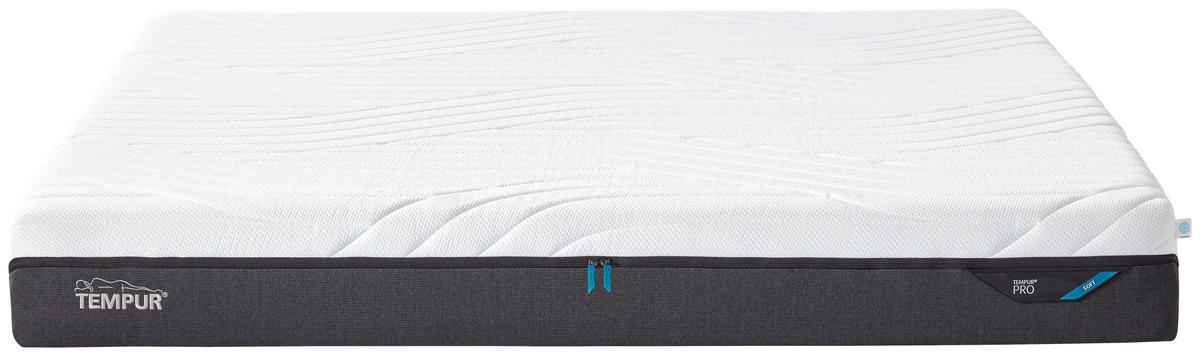 MATRATZE PRO SOFT Pro® Coolquilt 180/200 cm Höhe ca. 23 cm  - Weiss/Anthrazit, Basics, Textil (180/200cm) - Tempur