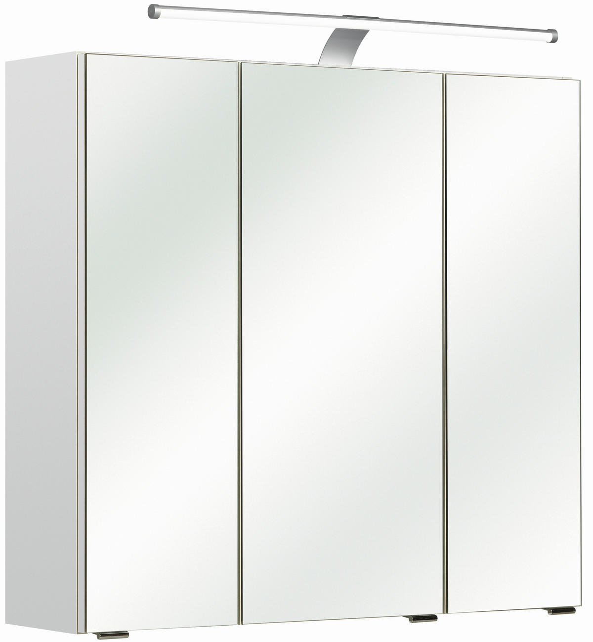 ZRKADLOVÁ SKRINKA, biela, 75/70/20 cm  - biela, Konventionell, kompozitné drevo/sklo (75/70/20cm) - Xora