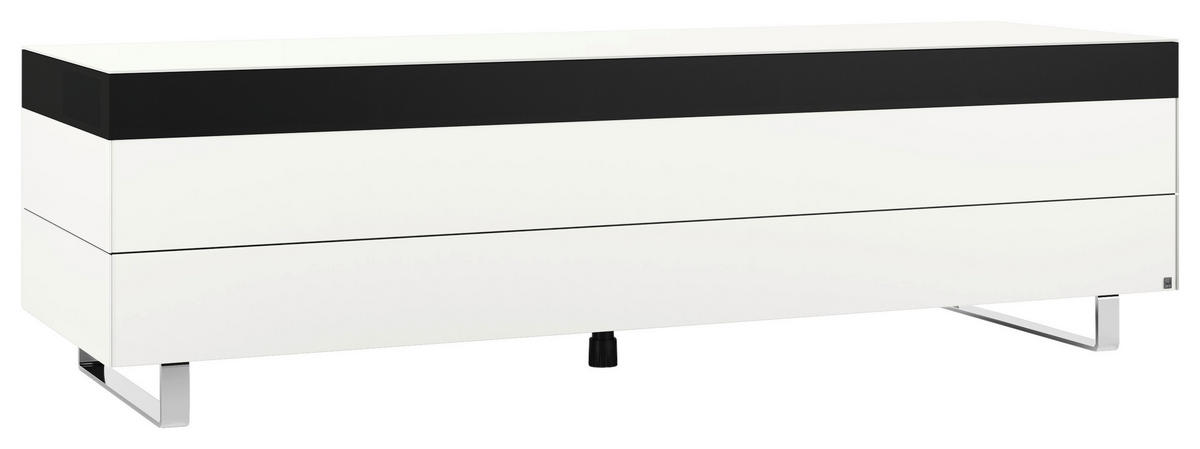 TV-ELEMENT - Chromfarben/Schwarz, MODERN, Glas/Holzwerkstoff (175,5/50,5/57,0cm) - Musterring