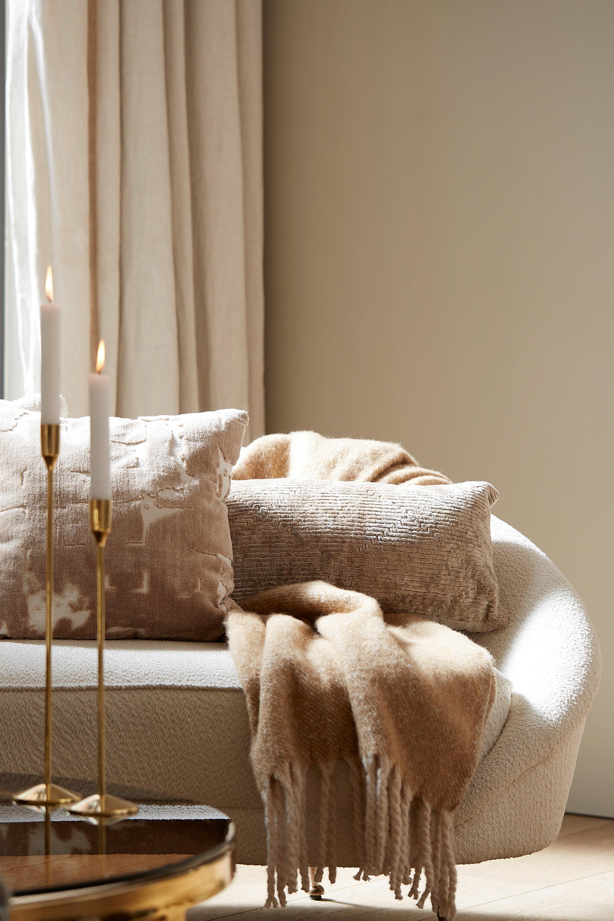 ZIERKISSEN HUSLIA 45/45 cm  - Beige, LIFESTYLE, Textil (45/45cm) - Light & Living